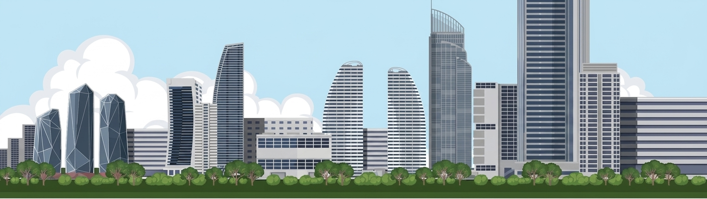 City skyscraper skyline — commercial real estate